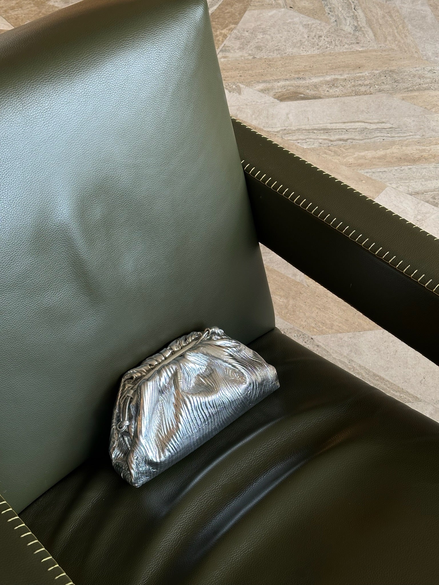 Bottega Silver Pouch