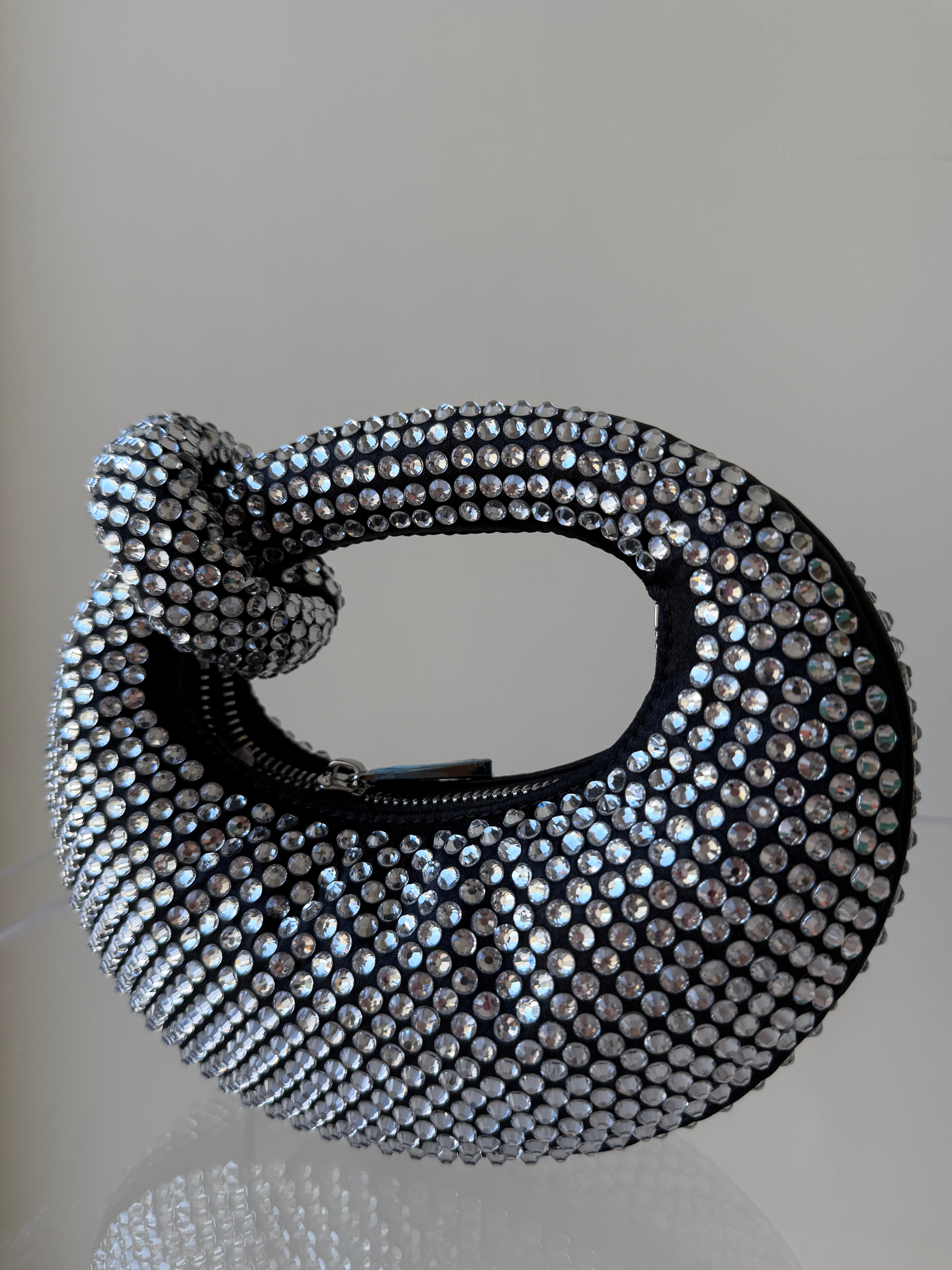 Jwpei Abacus Black Bag with crystals