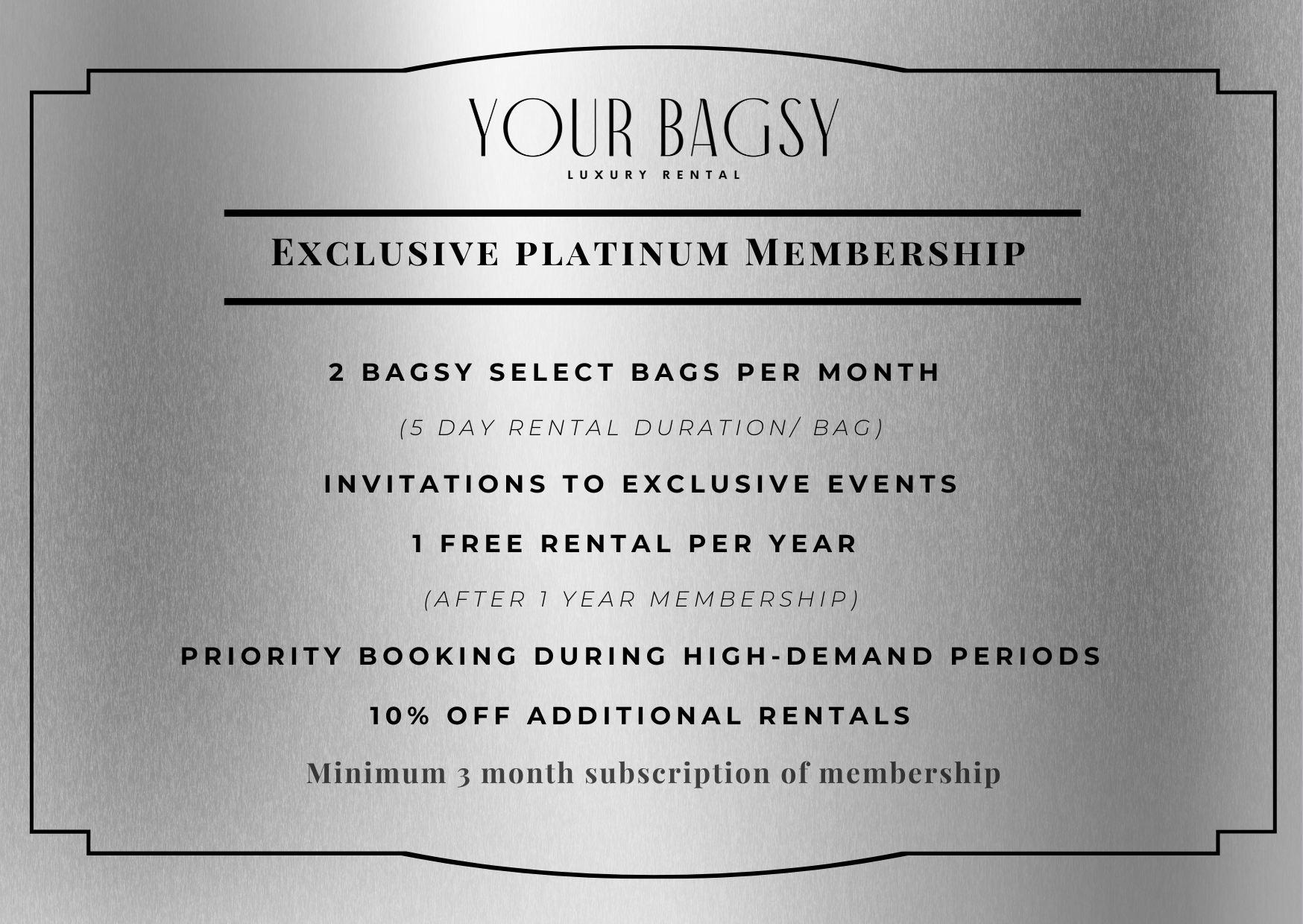 Platinum Membership