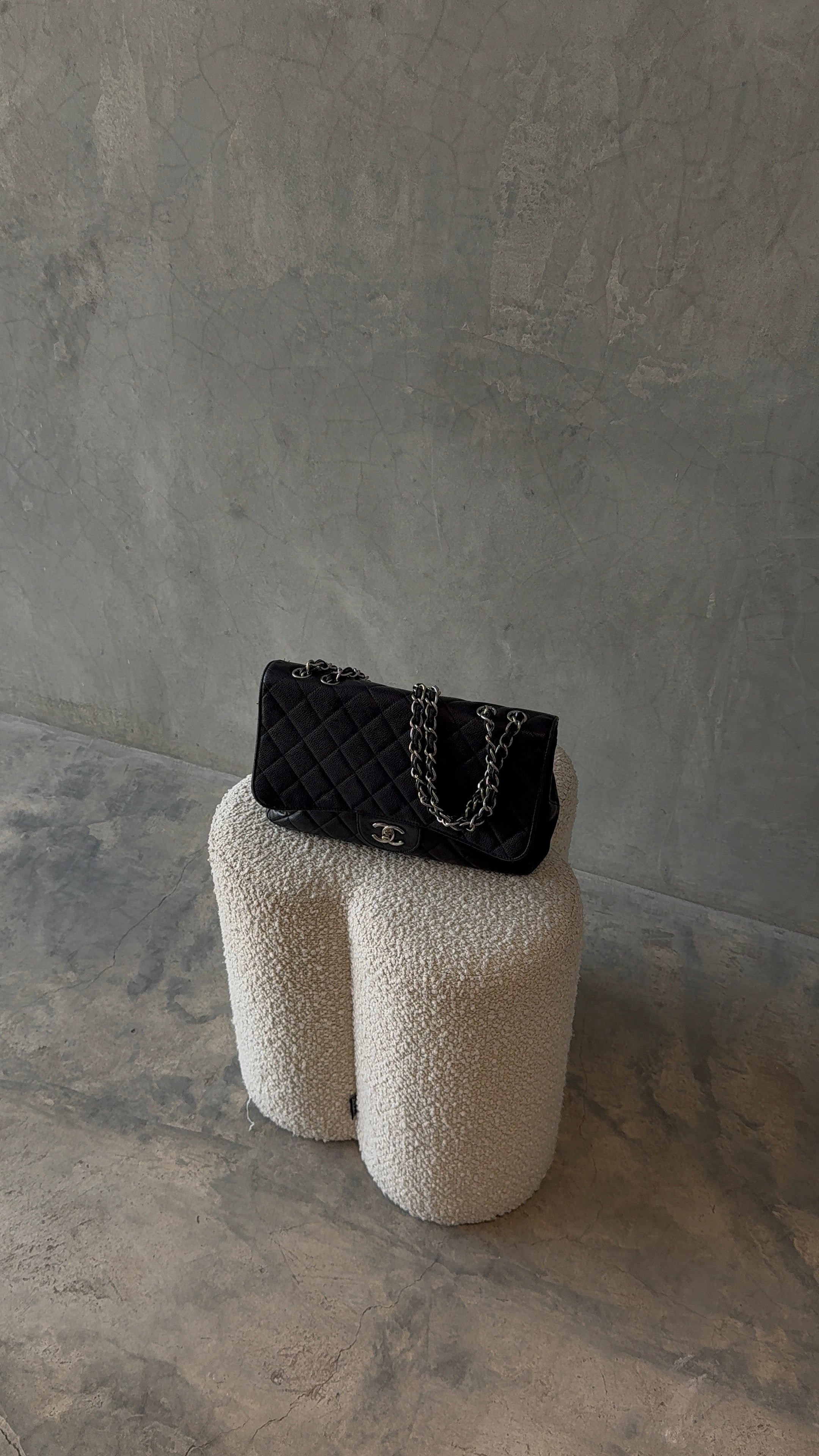 Chanel Classic Maxi Caviar Black