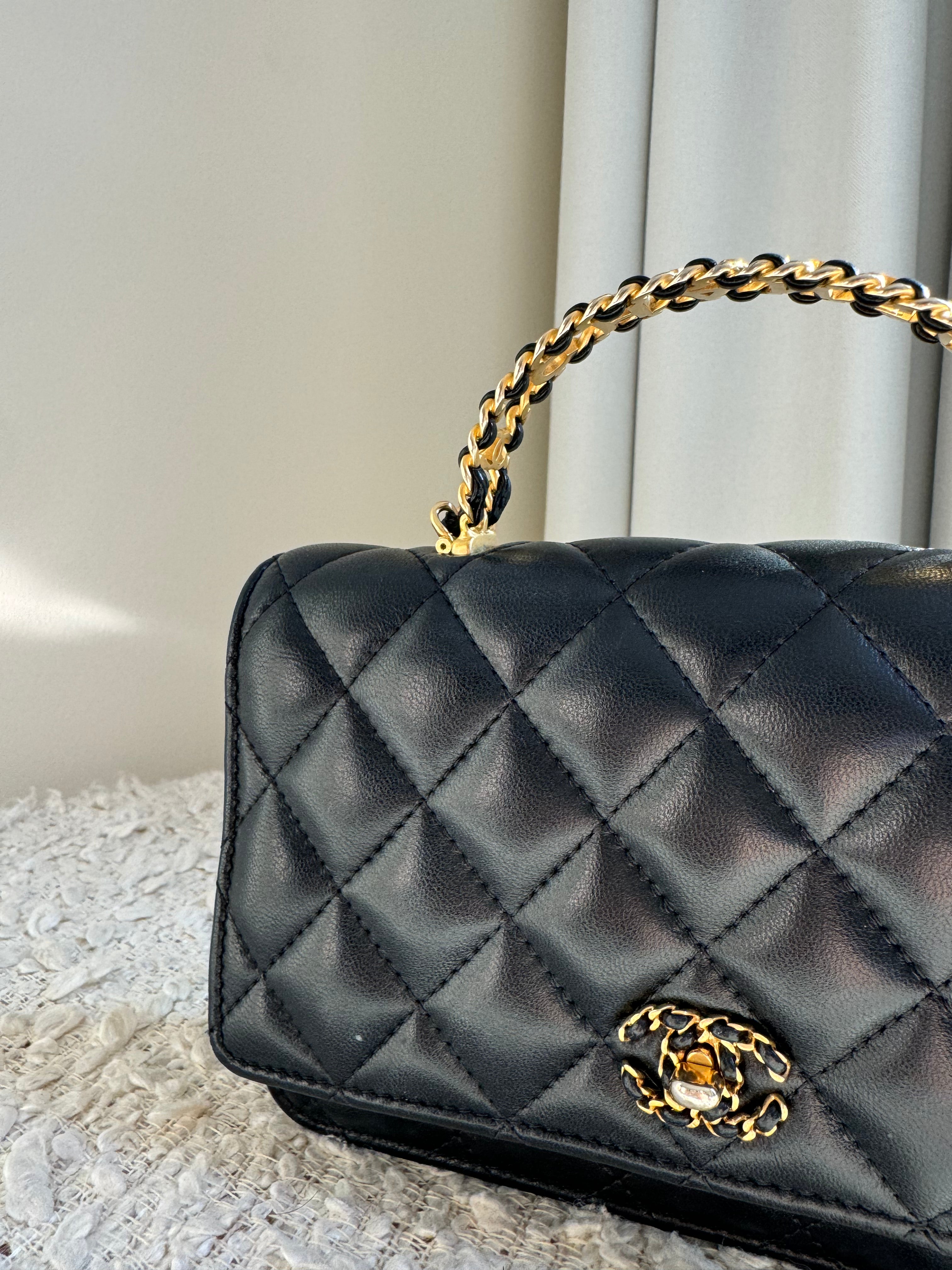 Chanel top handle WOC Black Bag