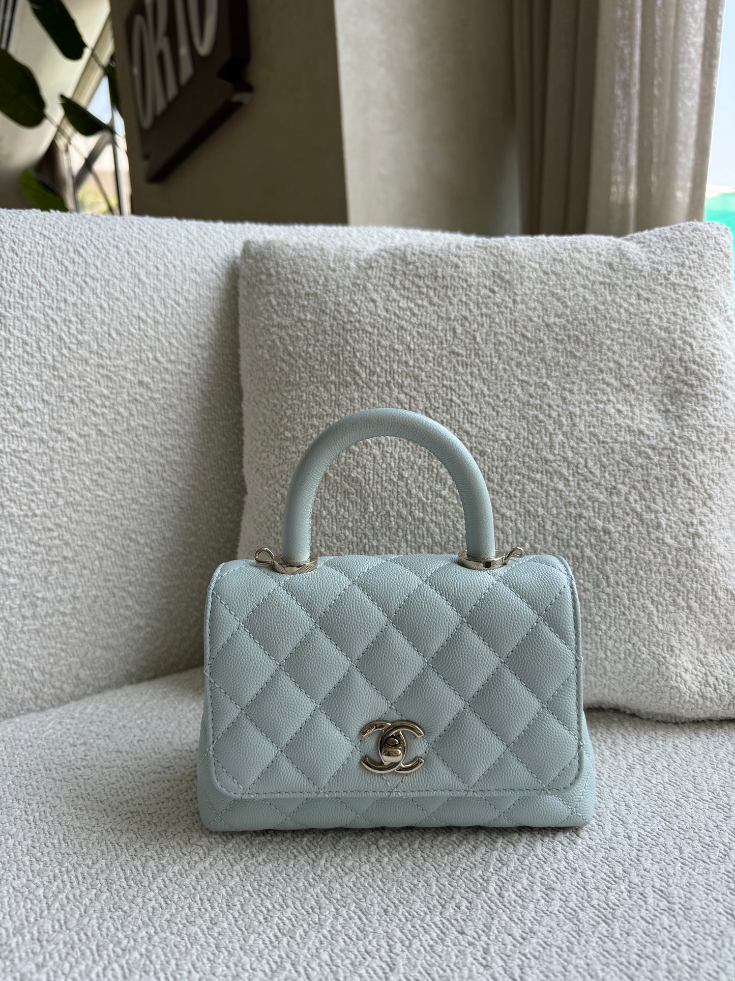 Chanel Coco Mini Blue Bag