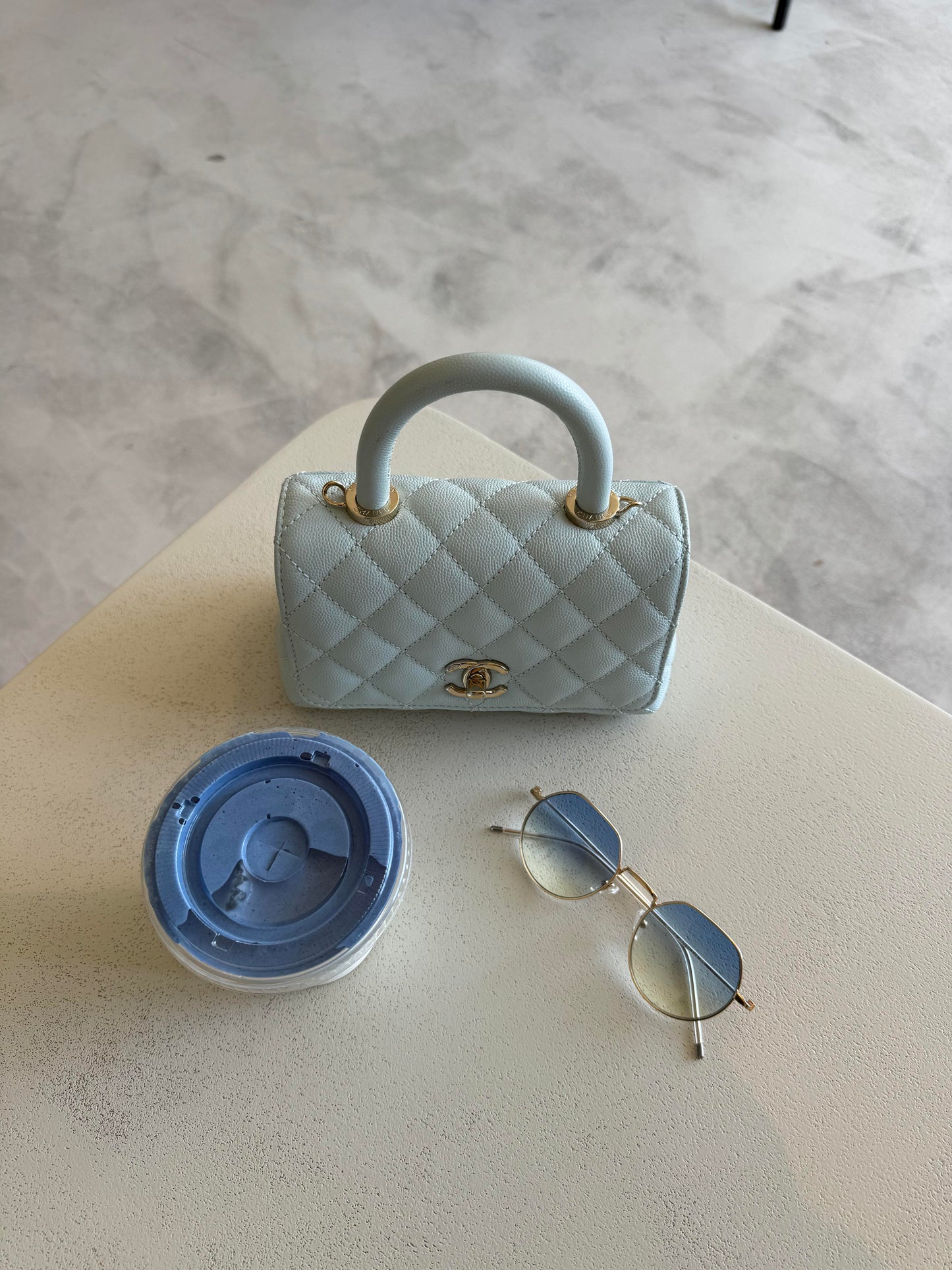 Chanel Coco Mini Blue Bag